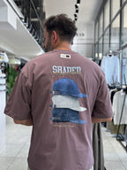 Coffee Back Hat Print Oversize T-Shirt RES-1127