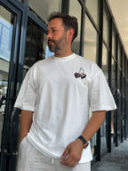 White Cherry Print Oversize T-Shirt RES-1128
