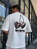 White Cherry Print Oversize T-Shirt RES-1128