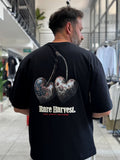 Black Cherry Print Oversize T-Shirt RES-1128