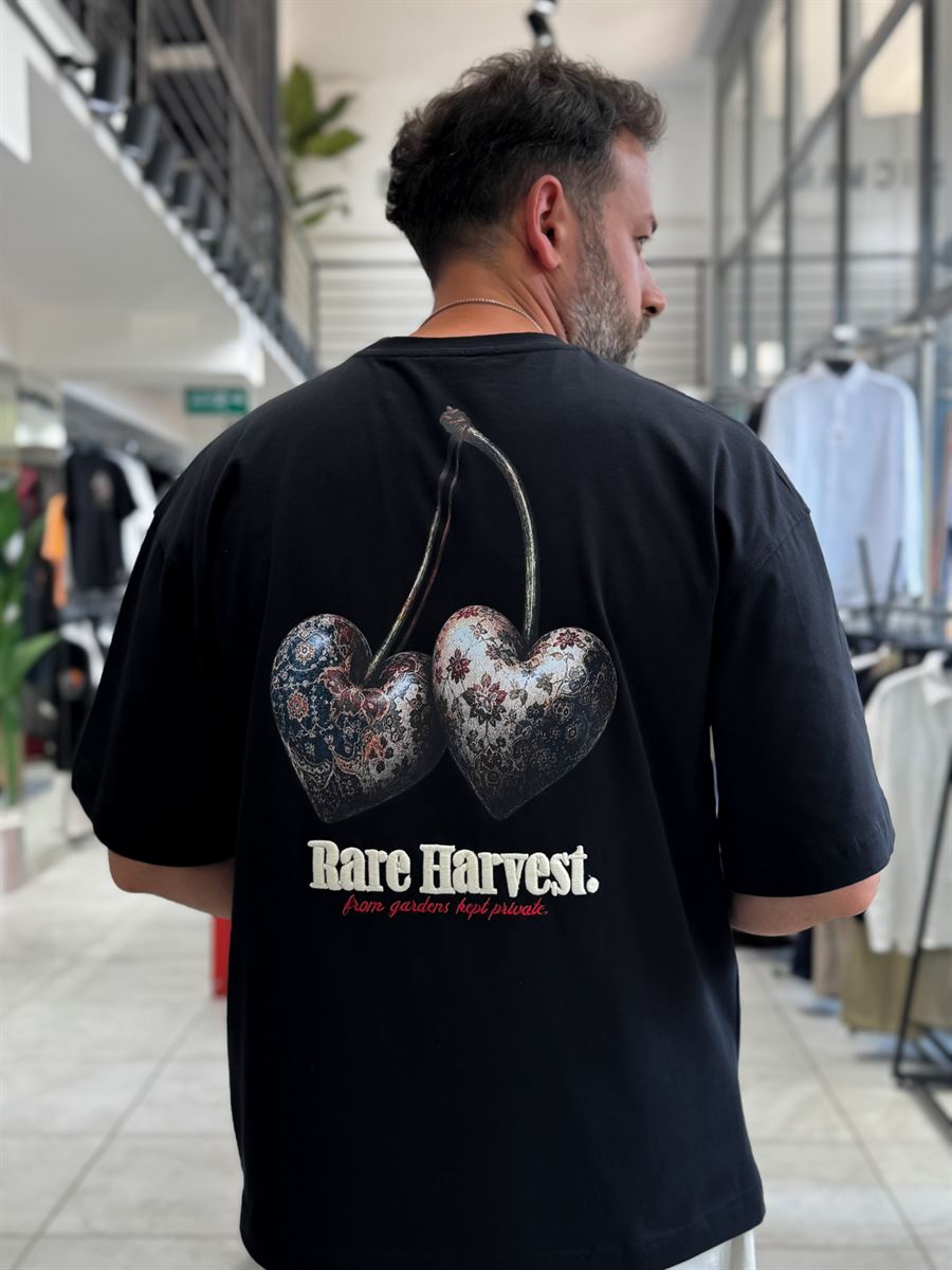 Black Cherry Print Oversize T-Shirt RES-1128