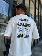 White Goats Back Print Oversize T-Shirt RES-1126