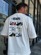 White Goats Back Print Oversize T-Shirt RES-1126
