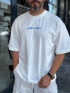White Goats Back Print Oversize T-Shirt RES-1126