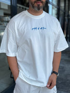 White Goats Back Print Oversize T-Shirt RES-1126