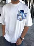 White Back Ottoman Patch Oversize T-Shirt SW-5081