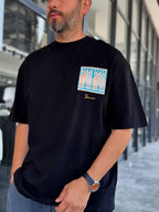 Black Era Ethnic Embossed Oversize T-Shirt SW-5161