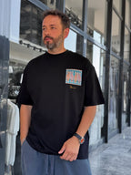 Black Era Ethnic Embossed Oversize T-Shirt SW-5161