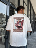 White Art Back Detail Oversize T-Shirt SW-5151