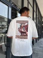 White Art Back Detail Oversize T-Shirt SW-5151