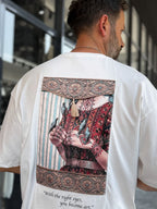 White Art Back Detail Oversize T-Shirt SW-5151