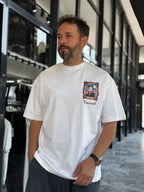 White Cartoon Van Gogh Oversize T-Shirt SW-5175