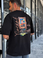Black Cartoon Van Gogh Oversize T-Shirt SW-5175