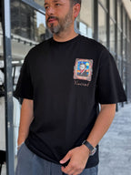 Black Cartoon Van Gogh Oversize T-Shirt SW-5175