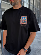Black Cartoon Van Gogh Oversize T-Shirt SW-5175