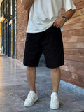 Black Basic Gabardine Shorts WE-2973