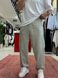 Green Slim Gabardine Trousers WE-2852