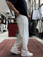 Ecru Slim Gabardine Trousers WE-2852