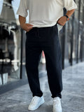 Black Washed Slim Fit Trousers WE-2986