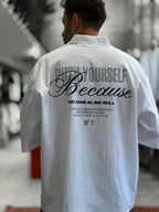 White Back Printed Waffle Fabric Shirt TW-1206