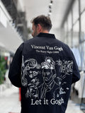 Black Van Gogh Print Oversize Shirt TW-1208