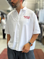 White Culture Embroidered Short-Sleeved Shirt TW-1210