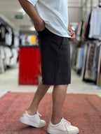 Coffee Brown Linen Loose Fit Shorts DF-3418