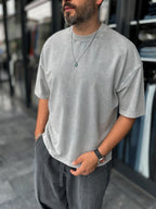 Light Grey Washed Oversize T-Shirt DF-2180