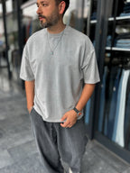 Light Grey Washed Oversize T-Shirt DF-2180