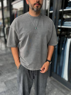 Dark Grey Washed Oversize T-Shirt DF-2180
