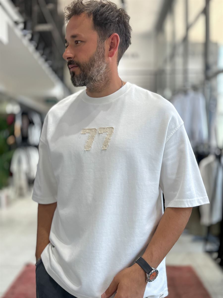 White 77 Wash Oversize T-Shirt ES-71-164