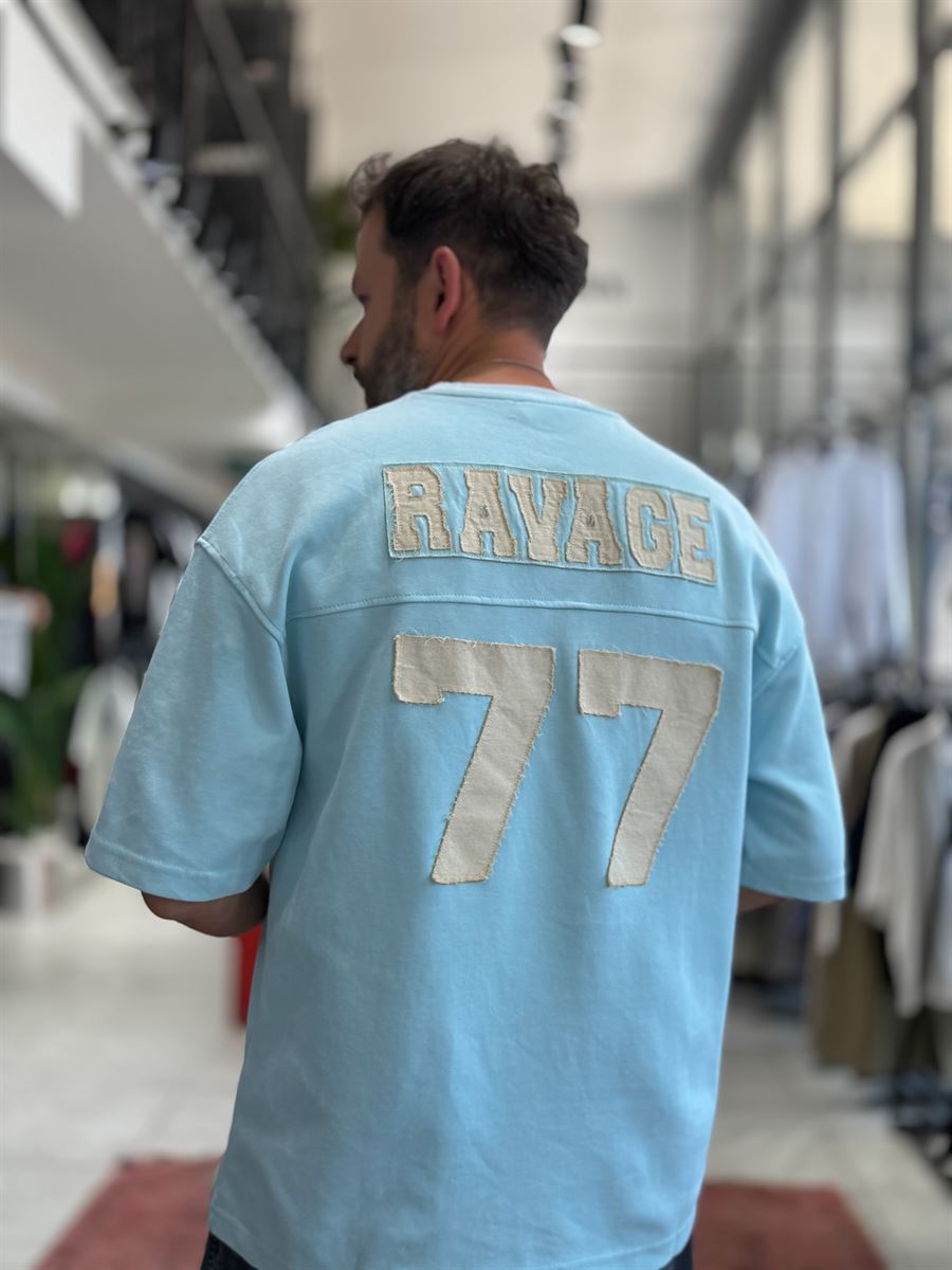 Light Blue 77 Washed Oversize T-Shirt ES-71-164