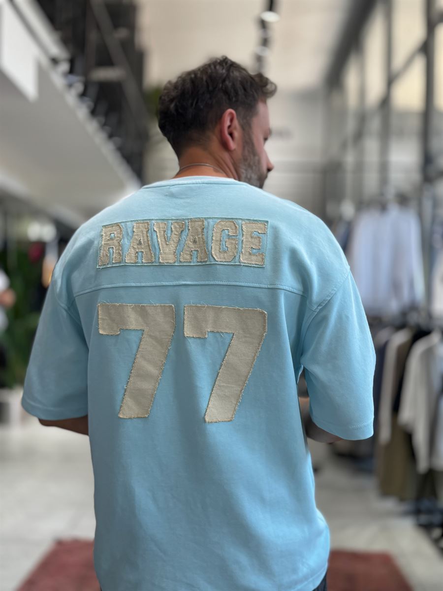 Light Blue 77 Washed Oversize T-Shirt ES-71-164