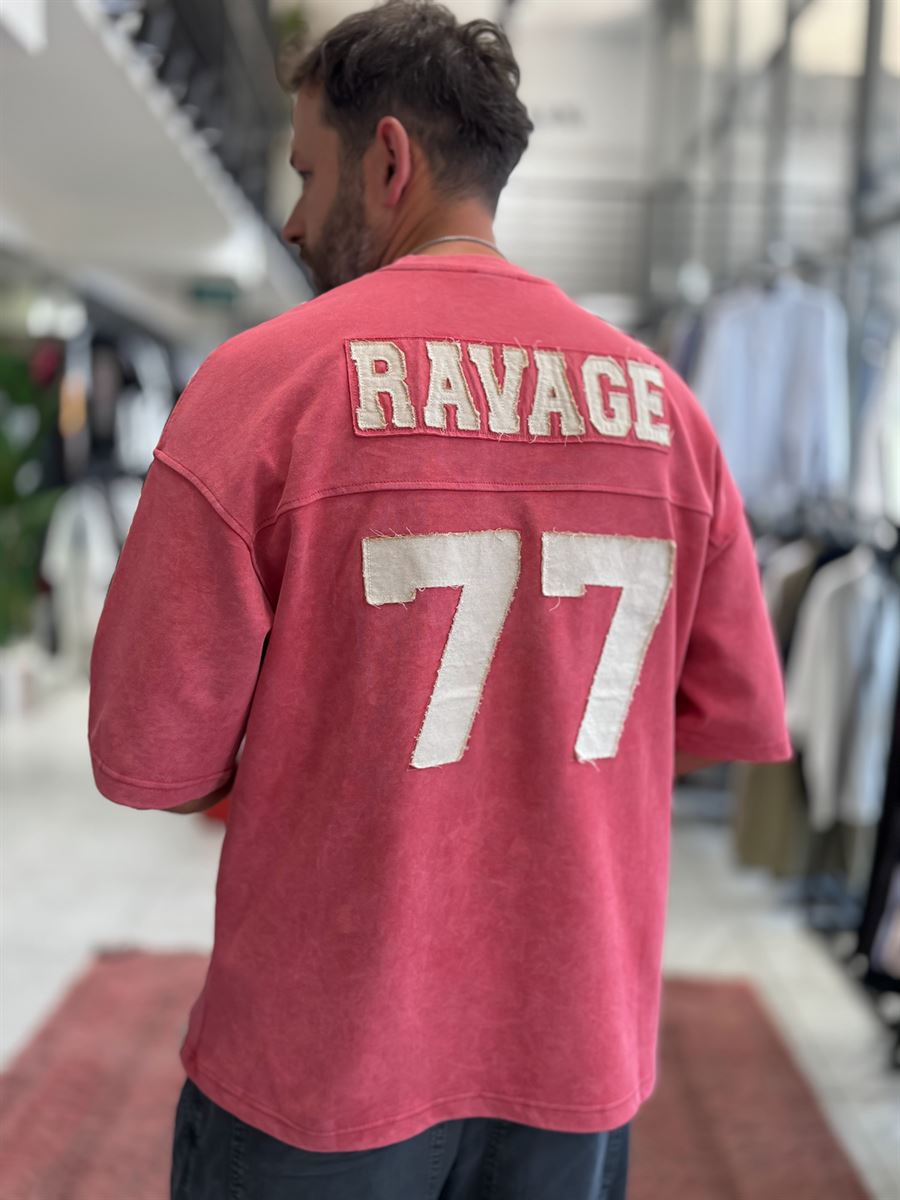 Red 77 Washed Oversize T-Shirt ES-71-164
