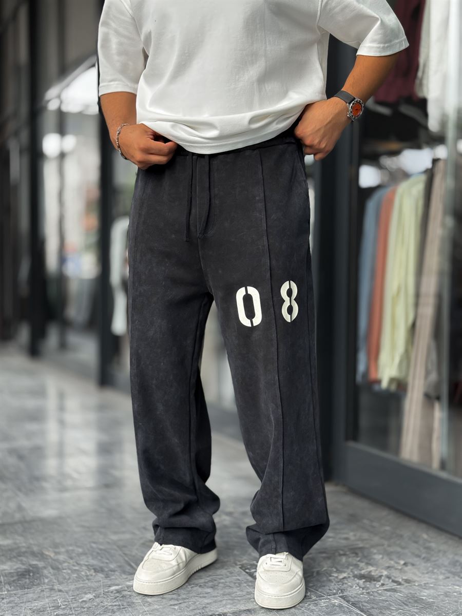 Black 08 Printed Washed Tracksuit ES-80-42