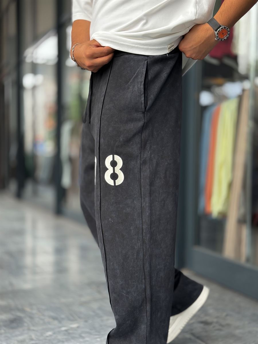 Black 08 Printed Washed Tracksuit ES-80-42