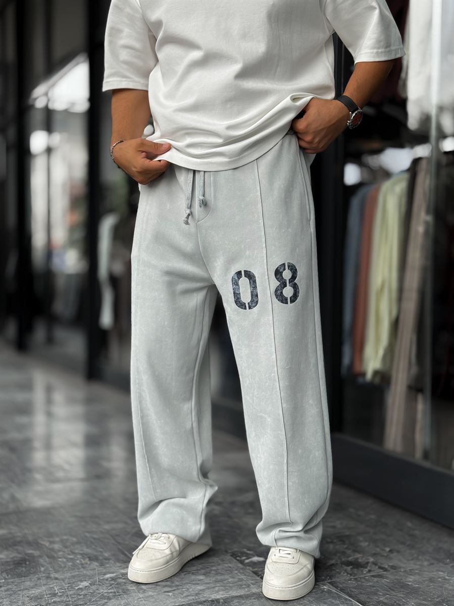 Ice Grey 08 Printed Washed Tracksuit ES-80-42