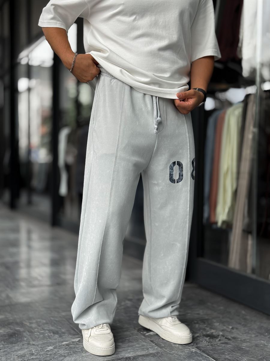 Ice Grey 08 Printed Washed Tracksuit ES-80-42