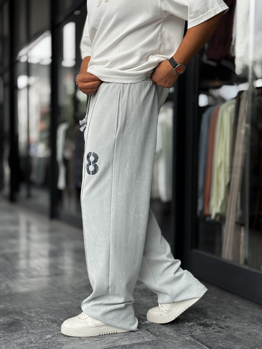 Ice Grey 08 Printed Washed Tracksuit ES-80-42