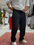 Black Embossed Washed Straight Leg Sweatpants ES-80-61