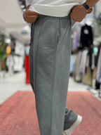 Smoked Embossed Washed Straight Leg Sweatpants ES-80-61