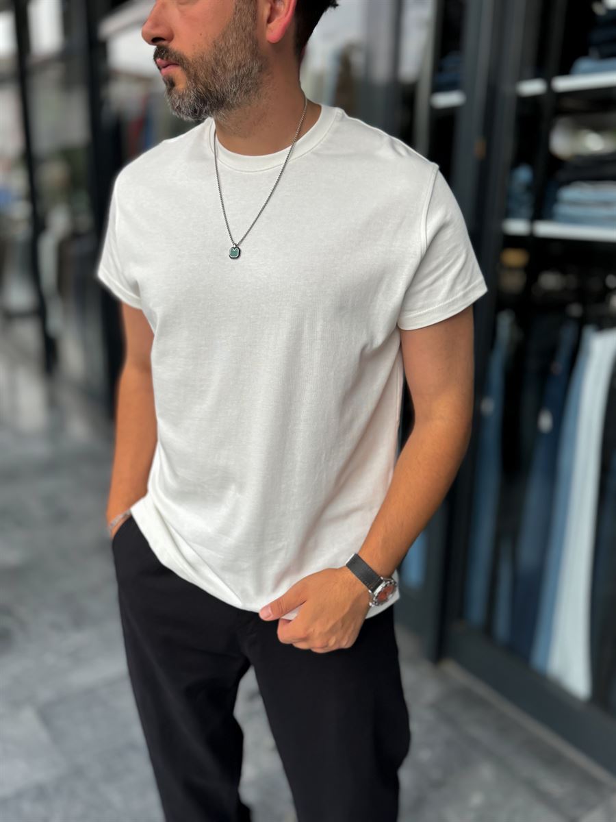 White Slim Fit T-Shirt ES-71-108