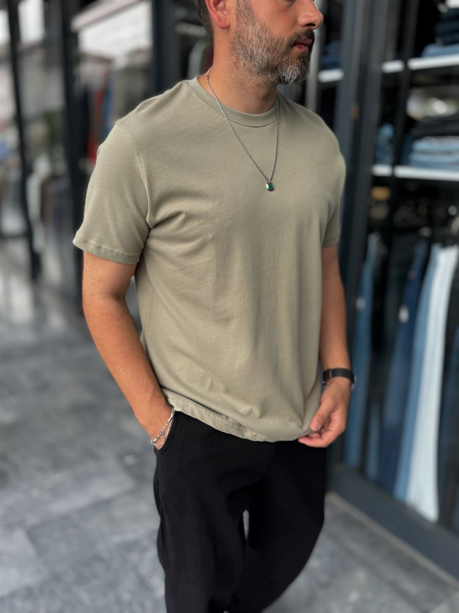 Khaki Slim Fit T-Shirt ES-71-108