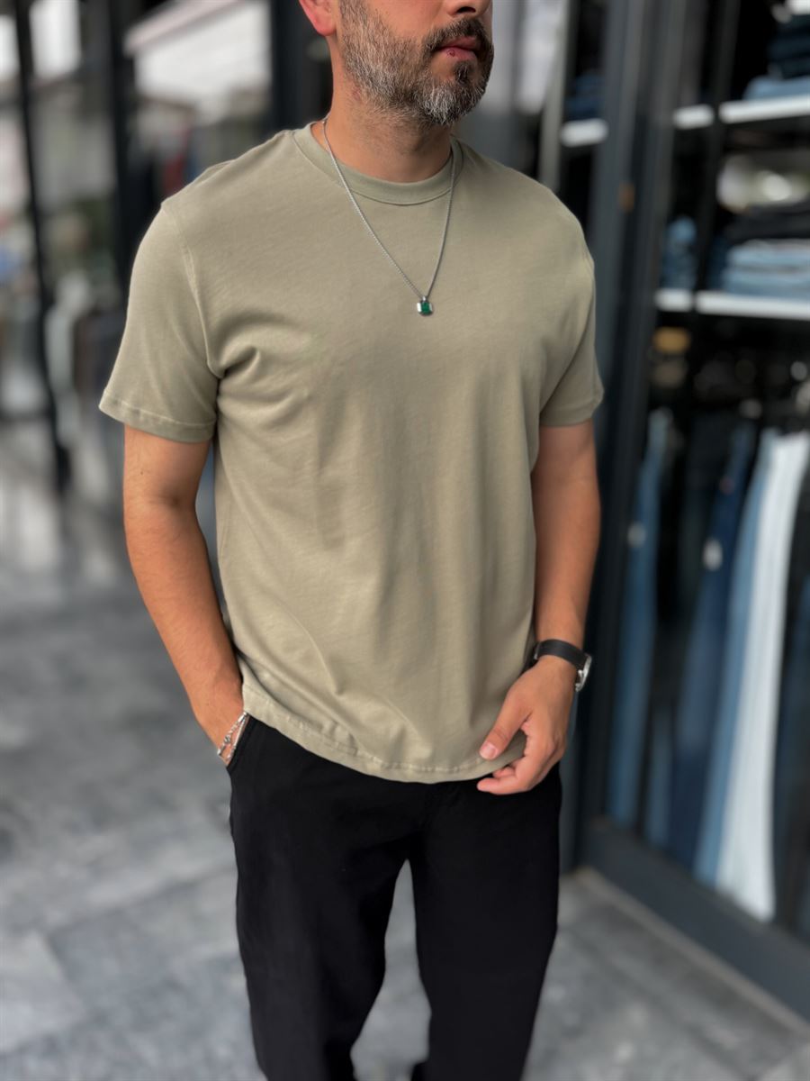Khaki Slim Fit T-Shirt ES-71-108