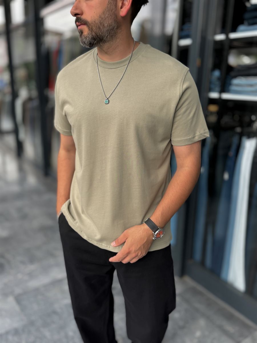 Khaki Slim Fit T-Shirt ES-71-108