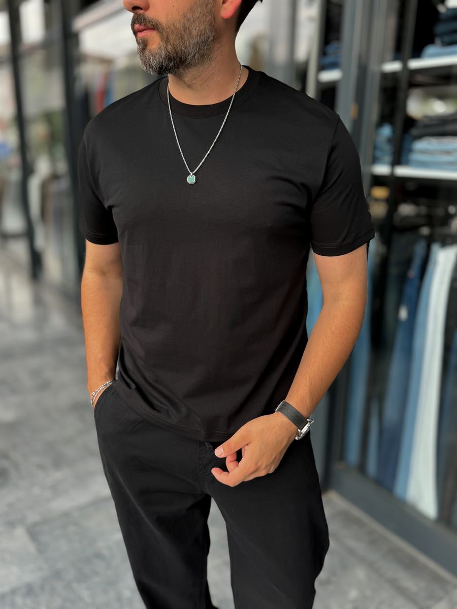 Black Slim Fit T-Shirt ES-71-108