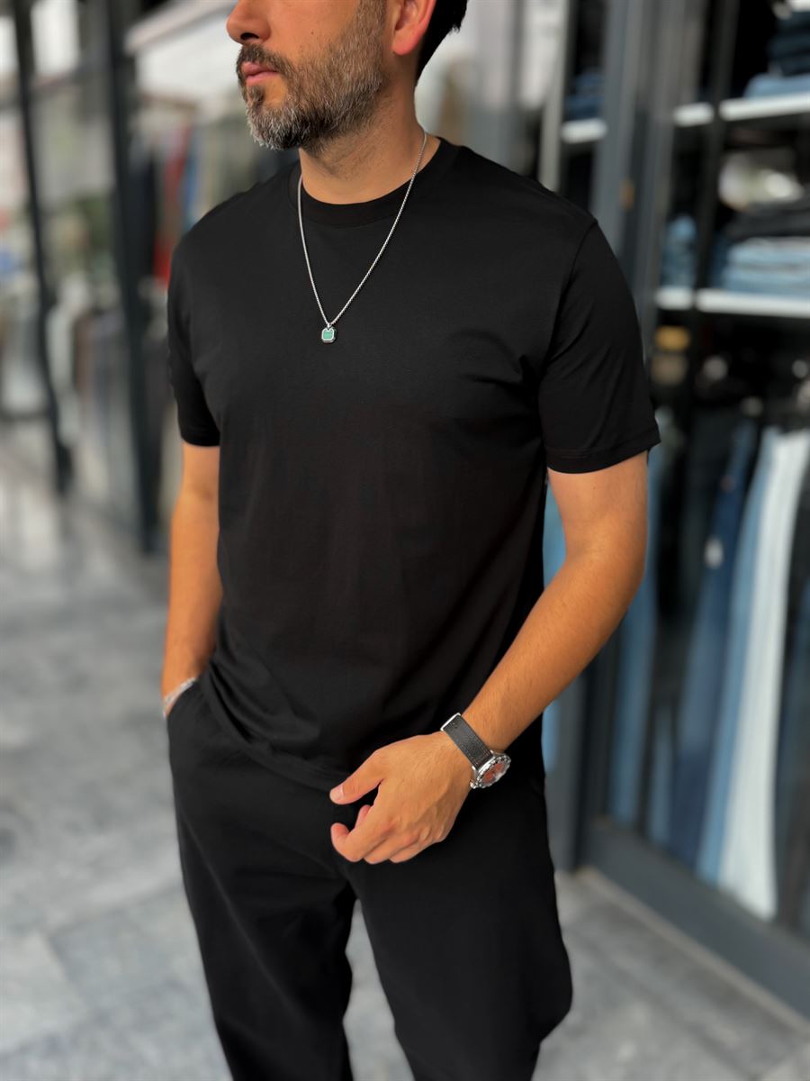 Black Slim Fit T-Shirt ES-71-108