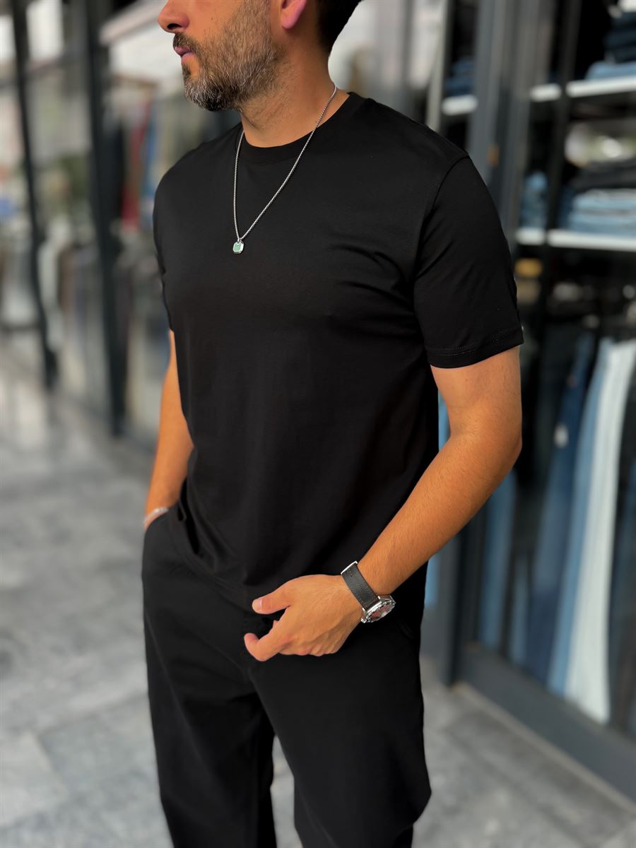Black Slim Fit T-Shirt ES-71-108