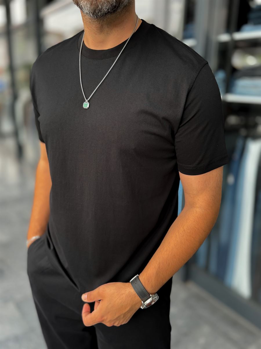 Black Slim Fit T-Shirt ES-71-108