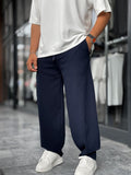 Navy Blue Piped Straight Leg Tracksuit BLA-721